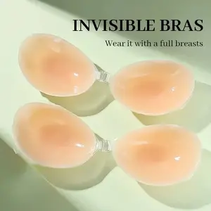Silicone Invisible Strapless Bra Self-Adhesive Backless Push-Up Set for Women's Lingerie and Accessories Fits All Cup Sizes Underwear tiktokshopspringglowup