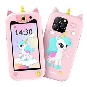 Mini Phone Unlocked 4G Unicorn Smartphone 3.0" HD Screen GPS Tracking Face Unlock Dual Sim Card Slots Students Children Kids Pocket-sized Phone Birthday Gift Game Phone Miniphone Cellphone Mobile