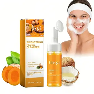 Turmeric Gentle Moisturizing Facial Cleanser, Exfoliating Deep Cleaning, Oil Control Acne Treatment, Non-Stretching, Unisex Daily Face Care Essential, Cleansing