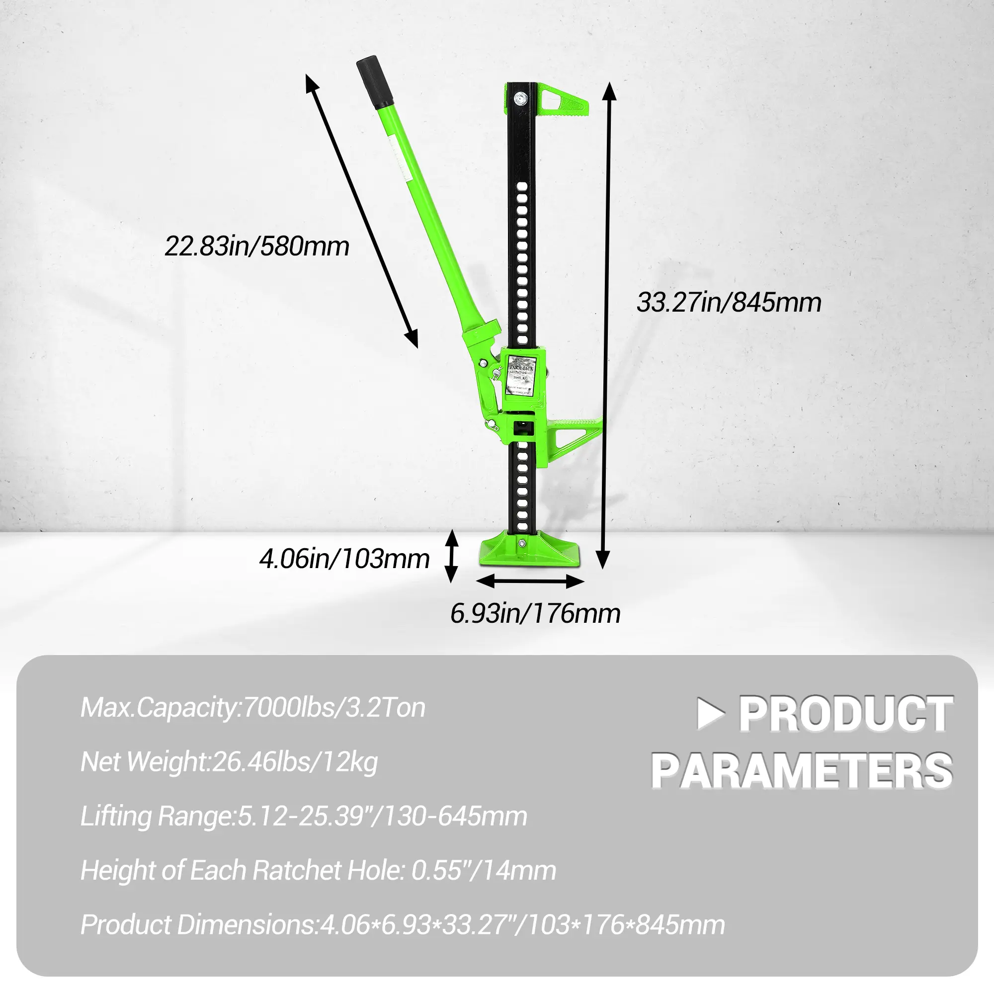 Green Non-detachable 33-inch MR8057