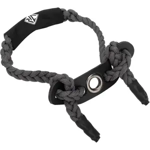 Adjustable Paracord Wrist Sling with Leather Yoke for Stabilizing Compound Bow Hunting Accessories