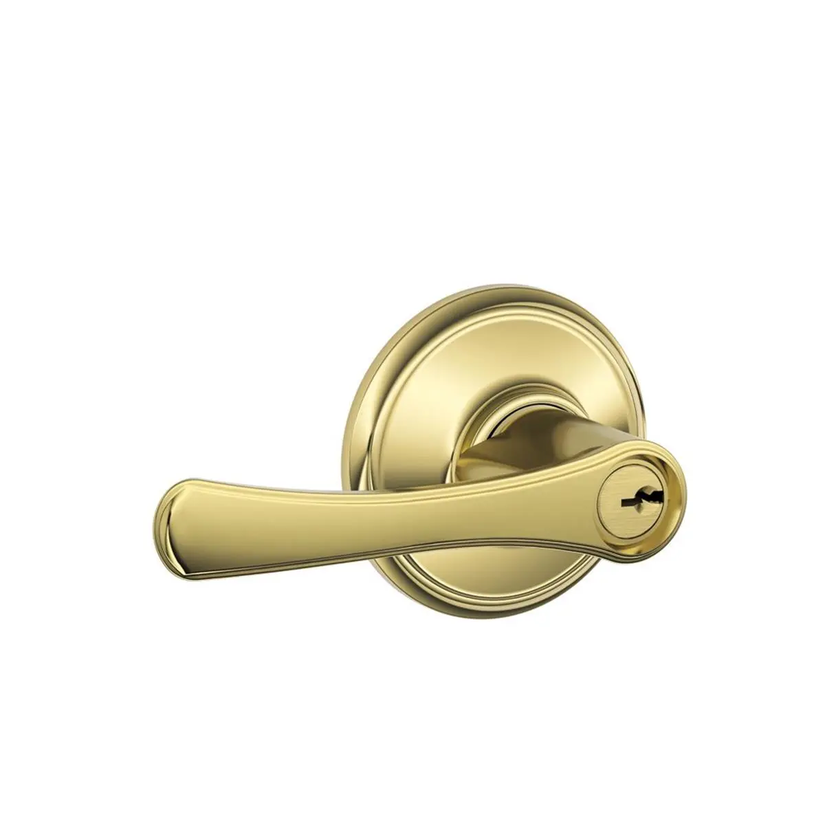 The Delaney 100TBRUS3 Entrance Door Knob Bright Brass Box Pack