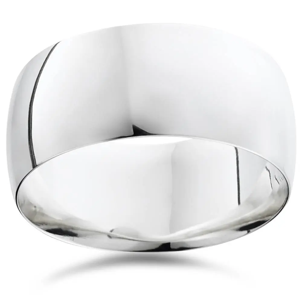 10mm Dome High Polished Wedding Band 950 Platinum 10mm Dome High Polished Wedding Band 950 Platinum
