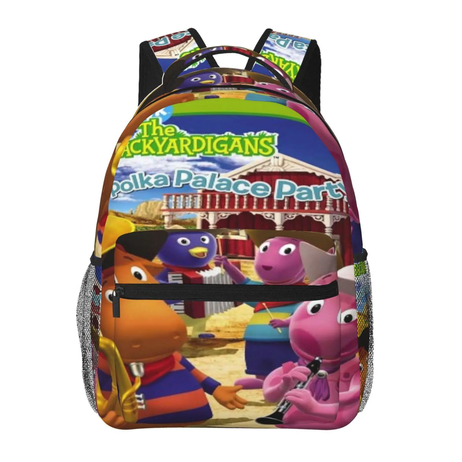 Cool Backyardigans backpacks for school—large capacity, exquisite print; Backyardigans laptop daypack for campus and daily commutes; durable casual backpack; Backyardigans bookbag gift for teens and students.
