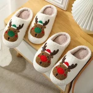 Cotton Reindeer Slippers