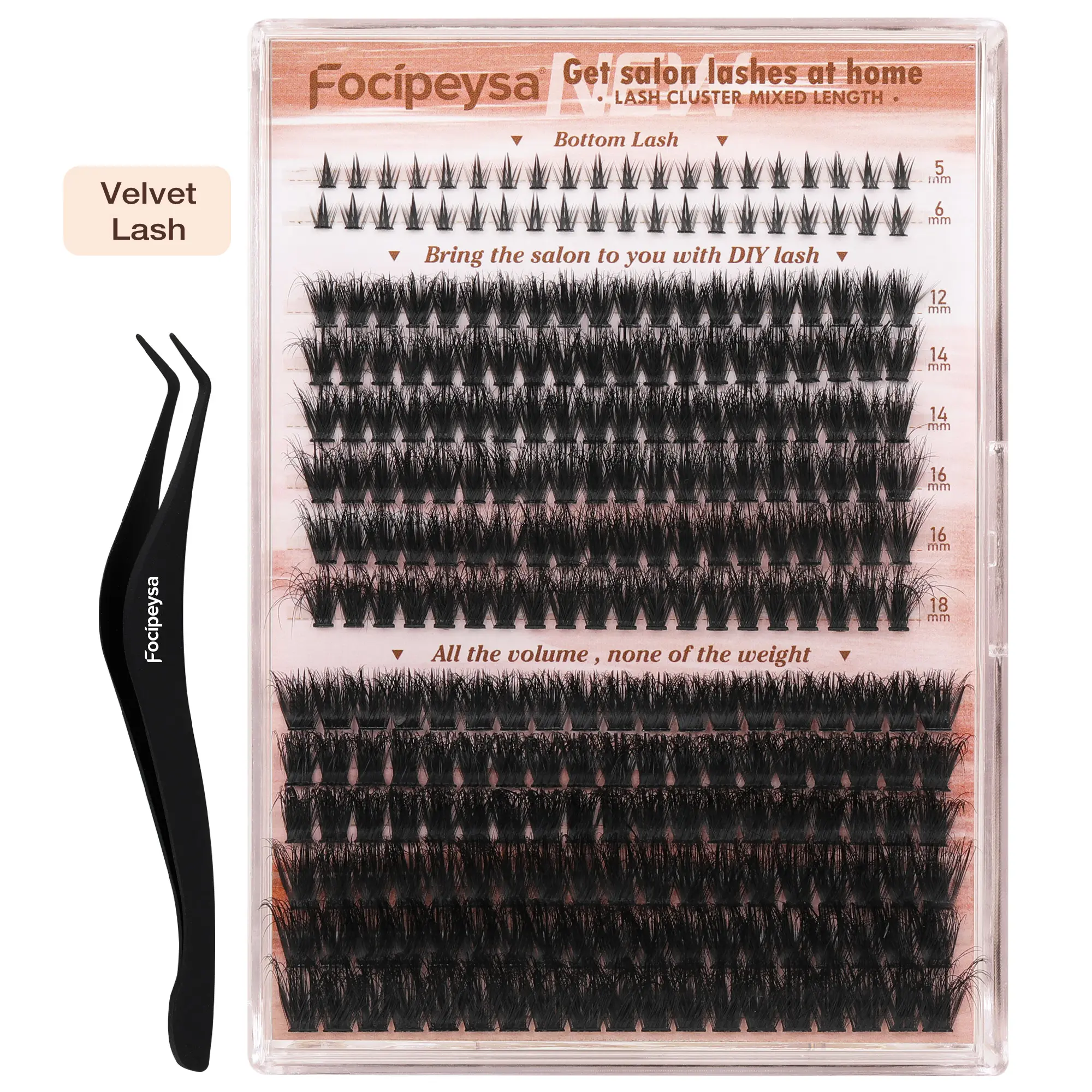 Focipeysa Velvet Lashes |Professional Salon Lash Extensions Look, Home ...