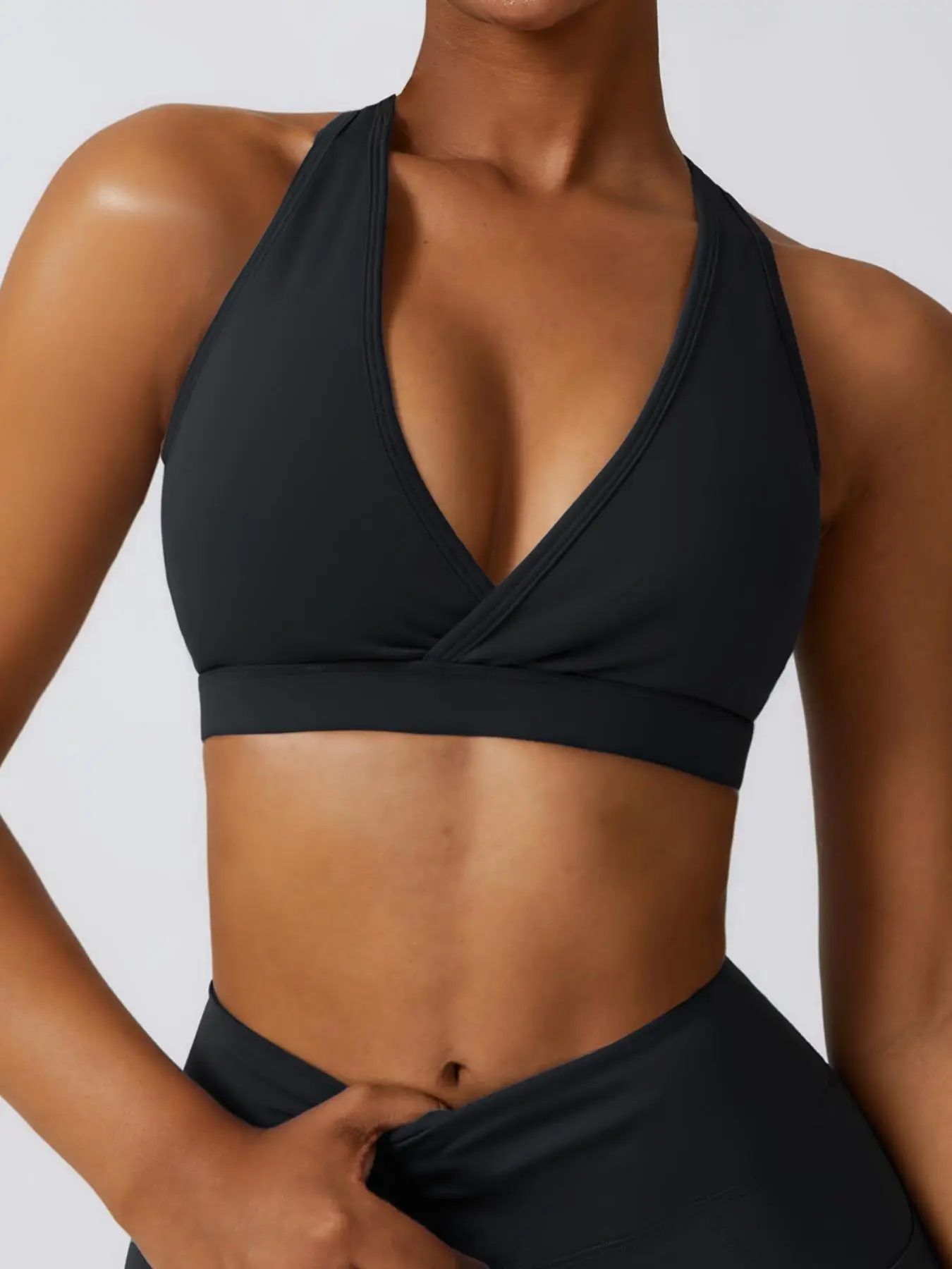 Women's Solid Color Cut Out Crop Tank Top, Quick Drying Breathable Comfortable Cropped Sports Vest for Spring Summer, Tight Fit Gym Clothes, Ladies Sp