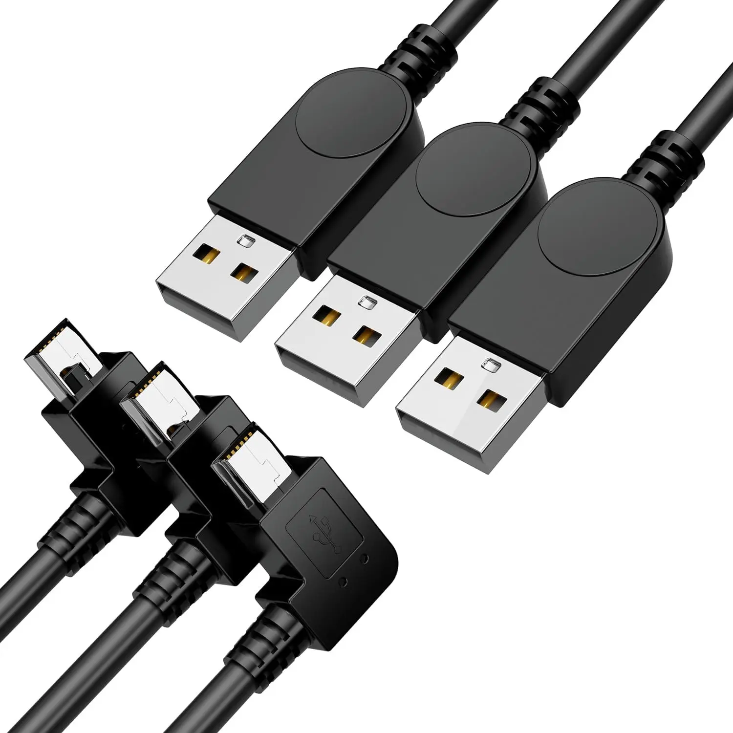 Mini USB , 90  USB 2.0 A to Mini B USB ,Right Angle USB 2.0 A-Male to Mini-B Adapter Cord Power Charger Wire for GPS  Dash Cam Dashcam DVR Backup Camera Camcorder-3pcs