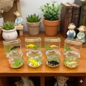 DIY Terrarium Kit: Thick Glass Moss Landscape with Watering Function, Creative Home & Desk Decor for Office Dorm, Mini Garden Planter Tools Set, Art Craft Gift for Plant Lovers, Aquarium Building Set