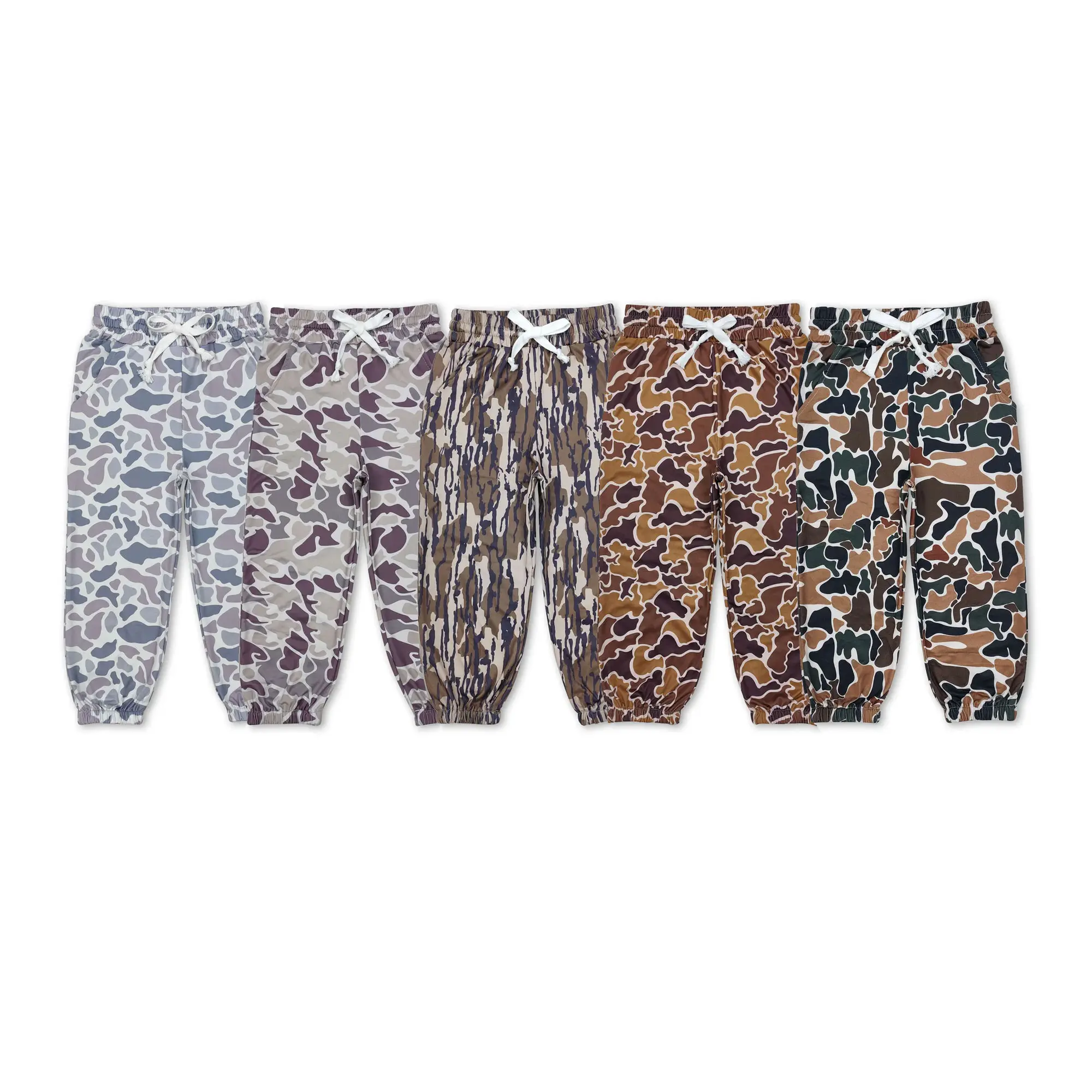 Boys' Cotton Joggers with a Sporty Camo Print, Loose-Fitting Mid Waist Athletic Wear for Toddlers 2T 3T, Casual Comfy Pants, Camouflage