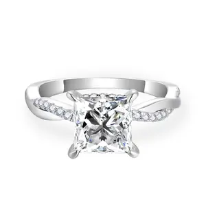 【#X01】(Sofia) 925 Sterling Silver Synthetic Moissanite rings