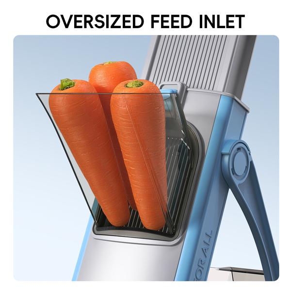 【ONCE FOR ALL】 Multi-functional Vegetable Slicer with 4 Modes Shredding Matchstick Slicing Dicing Adjustable Thickness 0.1-8mm Stainless Steel Blades Safe Healthy Kitchen Tool Dicer Shredder Modern Cut，Spring picnic / Gifts / Portable