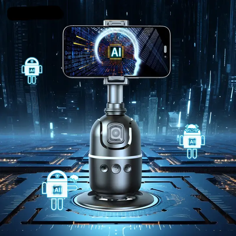 Smart AI Selfie Stick with 360° Rotating Phone Holder