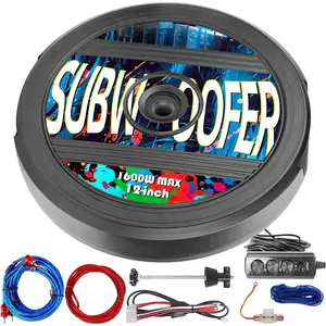 2025 Upgraded 1600W Powered 12" Spare Tire Subwoofer with Built-in Amplifier, Hidden Anti-Theft Car Subwoofer, Deep Bass with Remote Control, Easy Install, Perfect for Car Audio Upgrade
