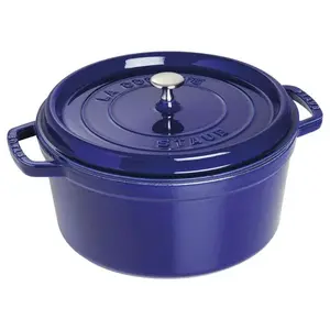 Staub Enameled Cast Iron Cocotte with Lid - Dark Blue