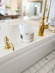 Cream Textured Stoneware Sponge Holder