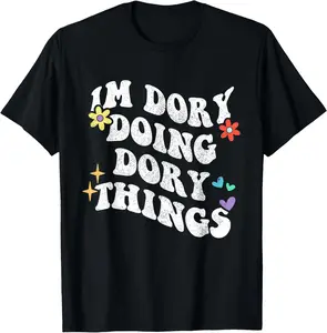 Retro Groovy Im Dory Doing Dory Things Funny Mother's Day T-Shirt
