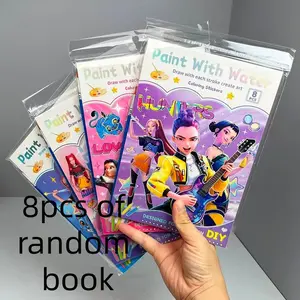 New Witch Hunter Girl Group Member Cartoon Movie Coloring Book, Water-Based Instant Drawing, Early Education for Kids, High-Quality Educational Picture Book