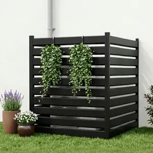 Air Conditioner Fence, 38" w x 42" h Outdoor Patio Privacy Screen, Trash Can Enclosures, No Dig Metal Pool Equipment Enclosure, Privacy Fence Panels for Garden, Patio, AC Units, 1/2/3 Panels