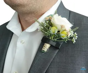 5 Pack Magnetic Boutonniere Clip - Black