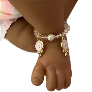 Bubblegum Pink Lolliepop Dollz Shop Charm Bracelet And Anklet Set