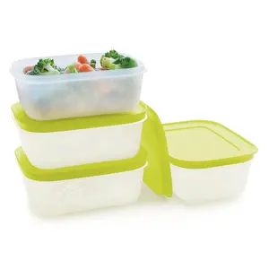 Tupperware Freezer Mates PLUS Small Shallow | 4-Piece Container Set