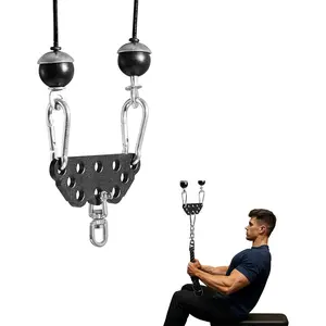 Multi-Grip LAT Pull Down Bar Hardened -Coated Finish, 360? Rotating Stainless Steel Adapter, Neutral & Wide Grip Spreader Bar for Pulley System Gym &  Machines