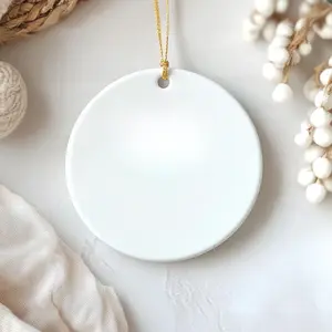 Custom Round Ceramic Ornament – Personalized Christmas Keepsake Gift