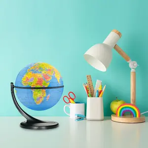 Replogle 4.3" Mini World Desk Globe 720° Smooth Rotating Political Map Elegant Home Office Decor Unique Educational Gift Idea