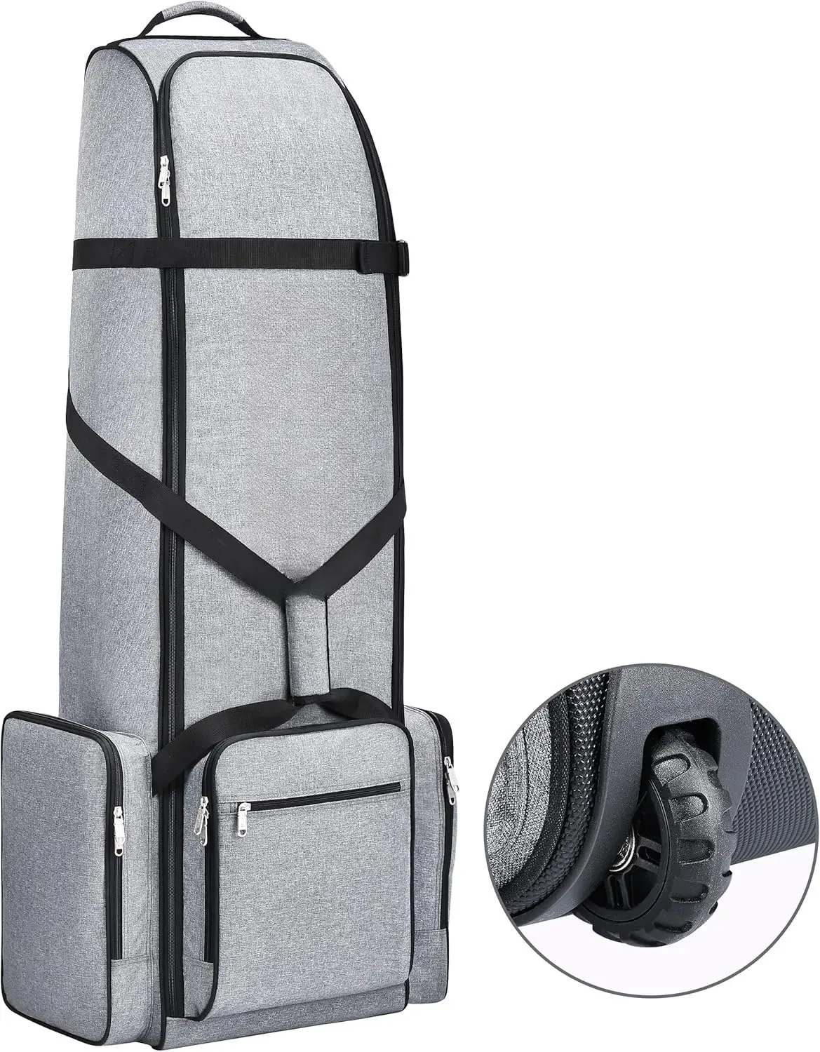Golf Travel Bag with Wheels,Golf Travel Case for Airlines -Black
