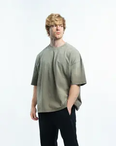 EKKO Distressed 100% Cotton Oversized Acid Washed T-Shirt