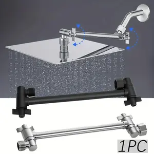 Adjustable Shower Head Extension Arm, Height & Angle Adjustable Shower Arm Extender, Fixing and Holding Shower Head Holder