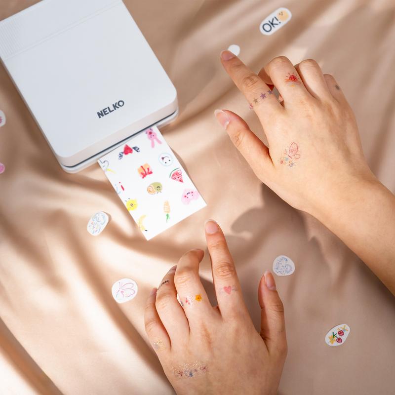 Nelko Pocket PP03 Instant Smartphone Inkjet Photo Printer With 20 Non-Sticky Photo Papers, Portable Mini Color Wireless Mobile Printer, Bluetooth Compatible with iOS & Android Devices, Ideal Valentine's Day Gift Nelko Pocket PP03 Instant Smartphone Inkjet Photo Printer With 20 Non-Sticky Photo Papers, Portable Mini Color Wireless Mobile Printer, Bluetooth Compatible with iOS & Android Devices, Ideal Valentine's Day Gift