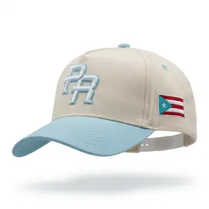 Puerto Rico Premium Snapback Cotton Material Camouflage Brim PR Logo Design Dry Clean Only Embroidered Hat