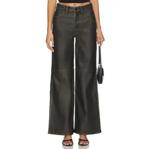 Good American Good Skate Faux Leather Pants in Black001