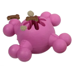 Pet Life 'Quadra-Bone' TPR Treat Dispensing Durable Dog Toy