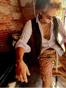 Voza Reworked “Undeniable” Canvas Work Pants – Hand-Painted, Size 36x32