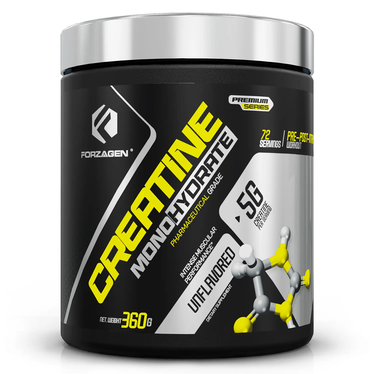 Creatine Monohydrate Powder Unflavored - 72 Servings