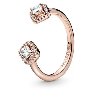 PANDORA Square Sparkle Open Ring 188506C01