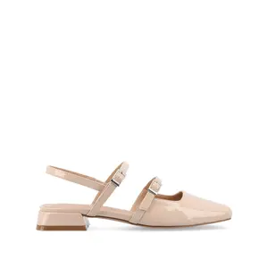 GRETCHENN HEELED FLATS IN PATENT - Beige