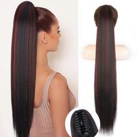 Black with Burgundy Highlights 30inch-S