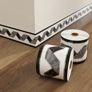 European Wall Trim Sticker, Bedroom Living Room Decor, Door Frame Molding, White Gold Luxury Wallpaper Border