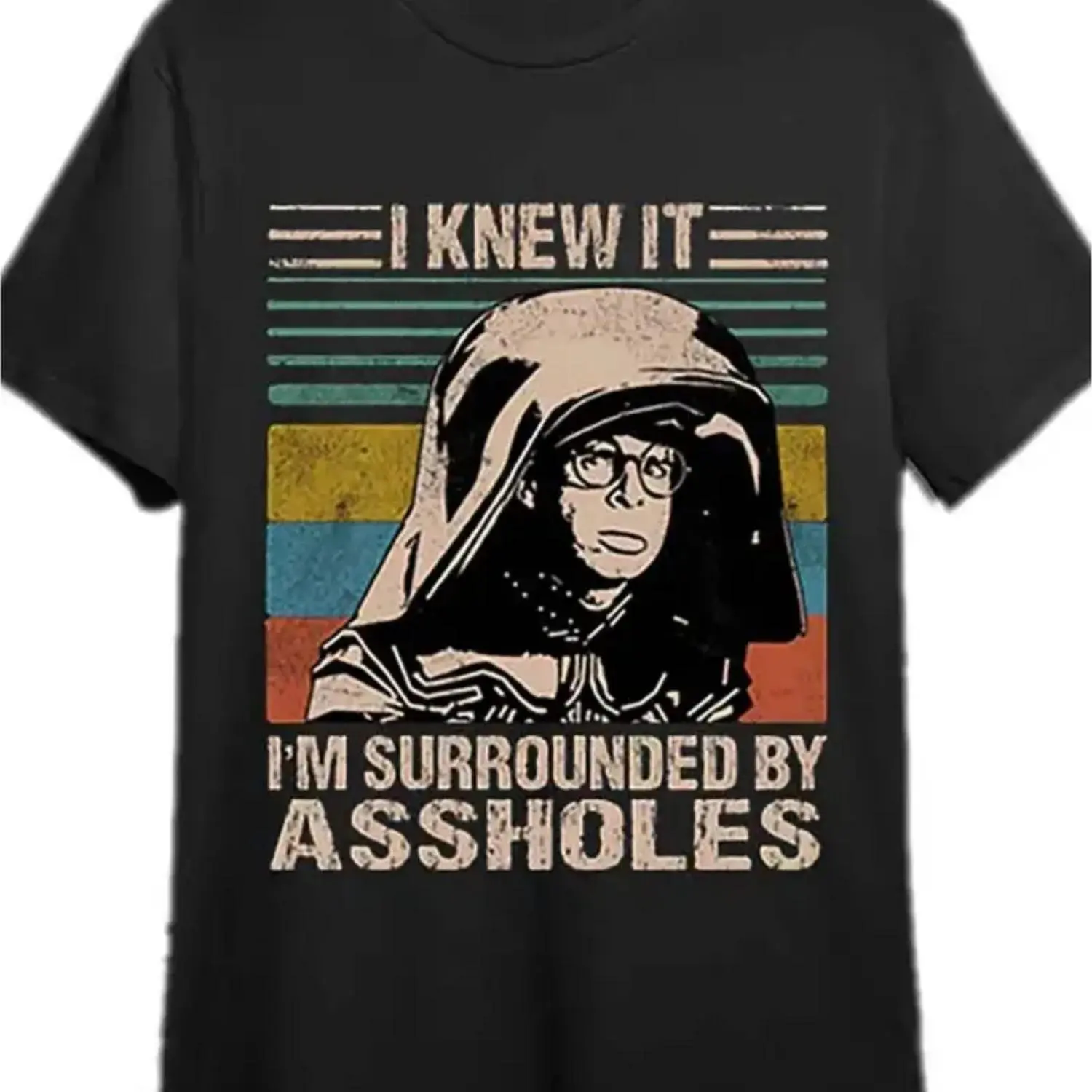 I Knew It I& # 39;m Surrounded By - Dark Helmet Spaceballs - T-Shirt 340653   funny Men’s Short Sleeve Graphic T-shirt Collection Menswear Top