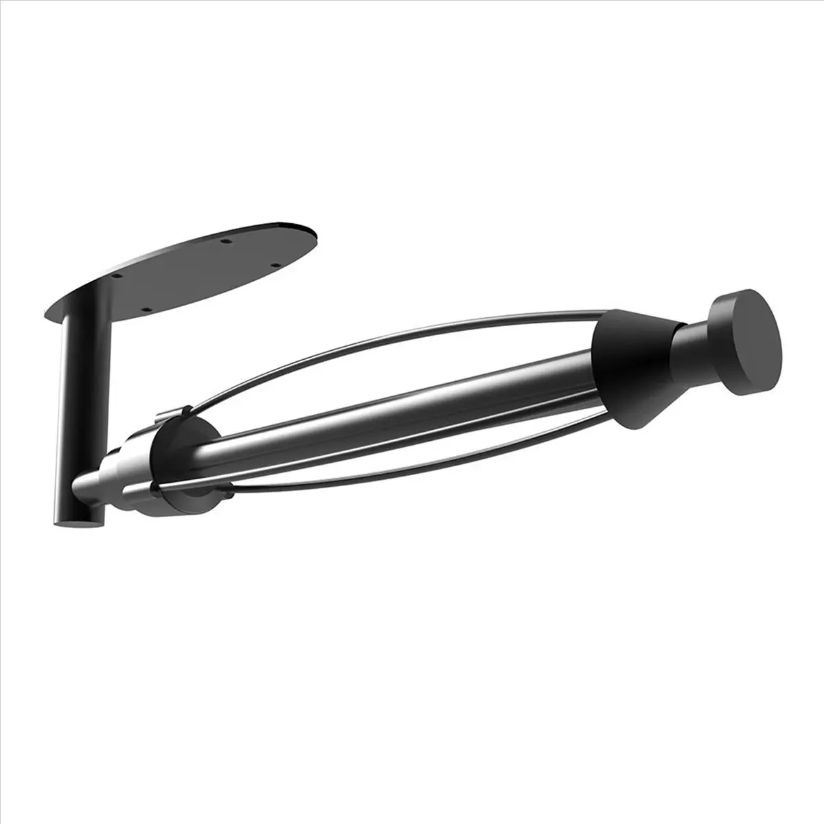 Damping Metal Paper Towel Holder - Under Cabinet Wall Mount, Easy to Install for Kitchen & Bathroom, Smooth Under Counter Paper Towel Rack with Hassle-Free Installation