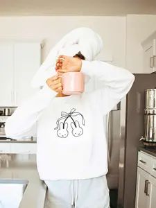 Miffy Sweatshirt Miffy Bunny Cherry Ribbon Bow Sweatshirt Miffy Coquette Dollette Y2K Sweater Cute Miffy Shirt Back to School Sweatshirt