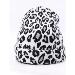 2026 Upgrade Version Leopard Print Knit Beanie – Unisex Casual Warm Fall Winter Hat for Men Women Daily Wear, TikTokShopBlackFriday Thanksgiving Deal