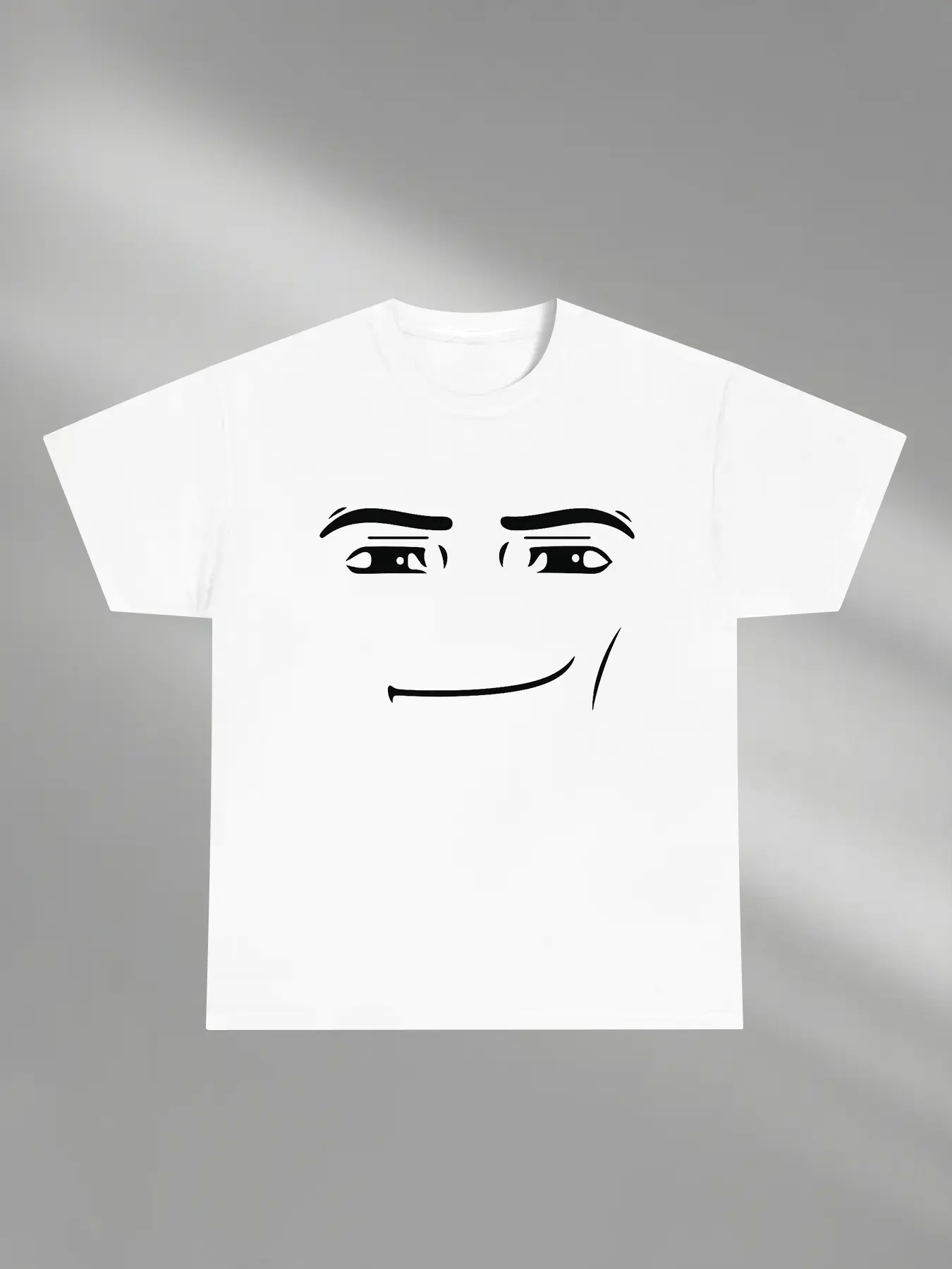 Roblox Man Face Round Neck T-Shirt, Meme Shirt, funny shirt, Artwork Tee, Gift for Gamers, Casual Style Tee, Classic vintage Casual Graphic Fitted Print T-shirt collection, Crewneck, Casual Graphic Top, Streetwear, Menswear
