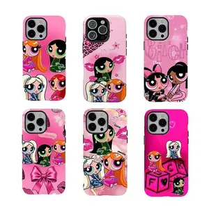 P0werpuff Girls Trick-or-Treat Phone Case – Vibrant Fall Cartoon Design | Colorful Nostalgic Pop Aesthetic Vibe | Tough Protective Cover | Perfect Gift For Fans | Compatible With iPhone 11–17