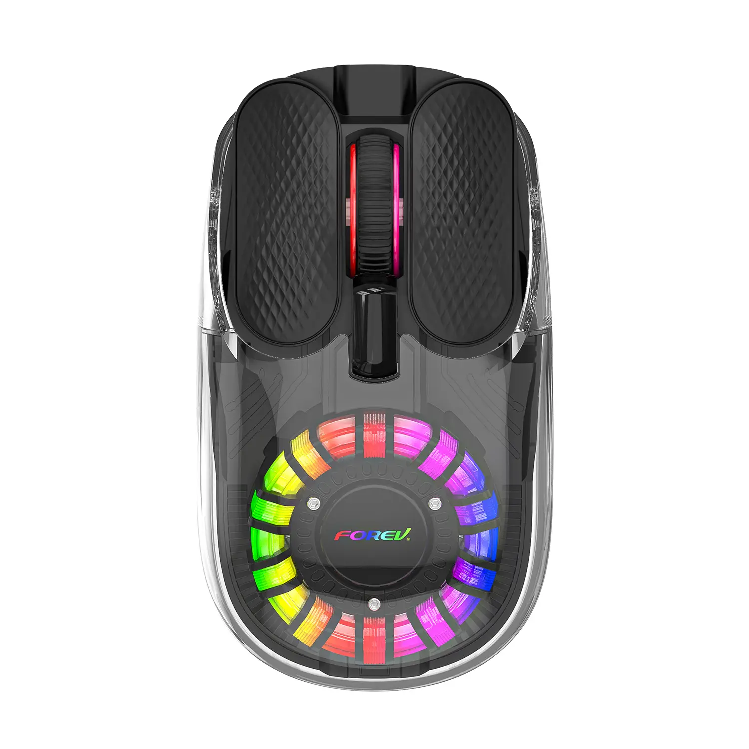 Transparent Gaming Bluetooth Wireless Mouse Battery-Powered RGB Dual-Mode Wireless Mouse