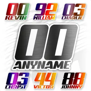 Custom Car Racing Number Sticker Personalized Racing Race Decal for Bike Motobike Car Waterproof Dirt Bike Plate BMX Car Truck Decor Motorcycle Bike Motors RC Racing Decals N